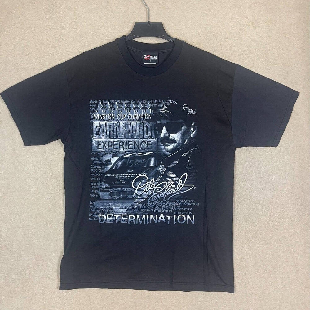 Dale‎ Earnhardt Winston Cup Champion Graphic T Shirt Mens L Scoop Neck
